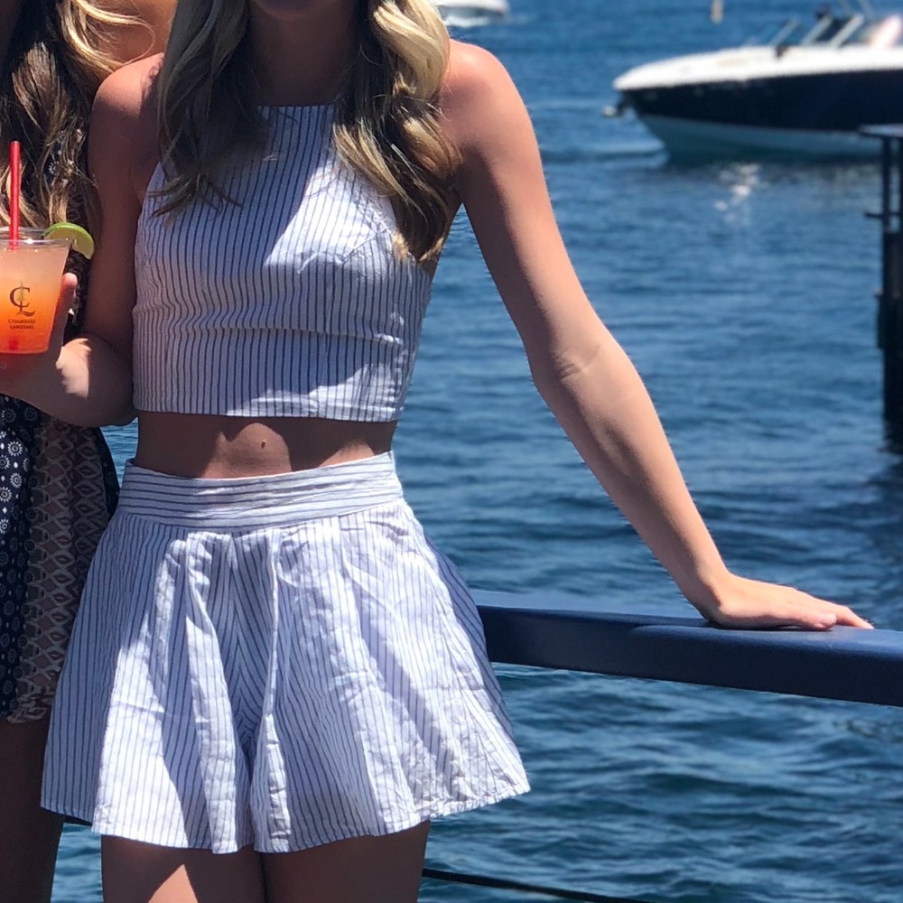 Lottie Moss Blue & White Striped Set